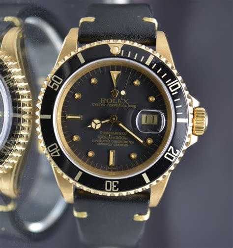 rolex 16808 gold|rolex submariner dial variations.